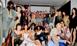 group photograph taken at the end of the Vivienne Westwood show Cosi Tutti